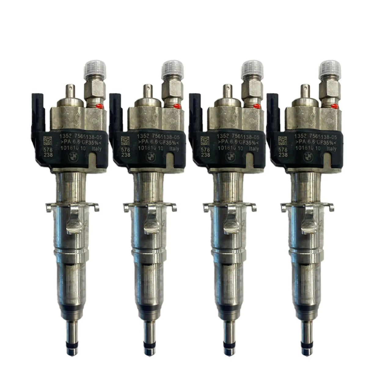 4x Fuel Injector BMW 1/3/5 Series | Part No: 13537589048/13537565138-05 Benzin | Compatible with N45/N43/N53 Engines | Includes Copper Ring, O-Ring, Test Report | 1-Year Unlimited Mileage Warranty