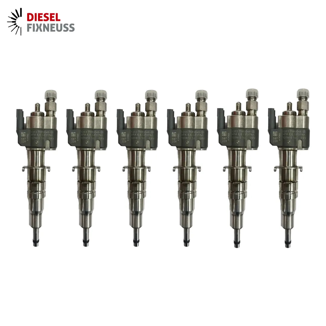 6x Fuel Injector BMW 1/3/5 Series | Part No: 13537589048-05/13537565138 Benzin | Compatible with N45/N43/N53 Engines | Includes Copper Ring, O-Ring, Test Report | 1-Year Unlimited Mileage Warranty