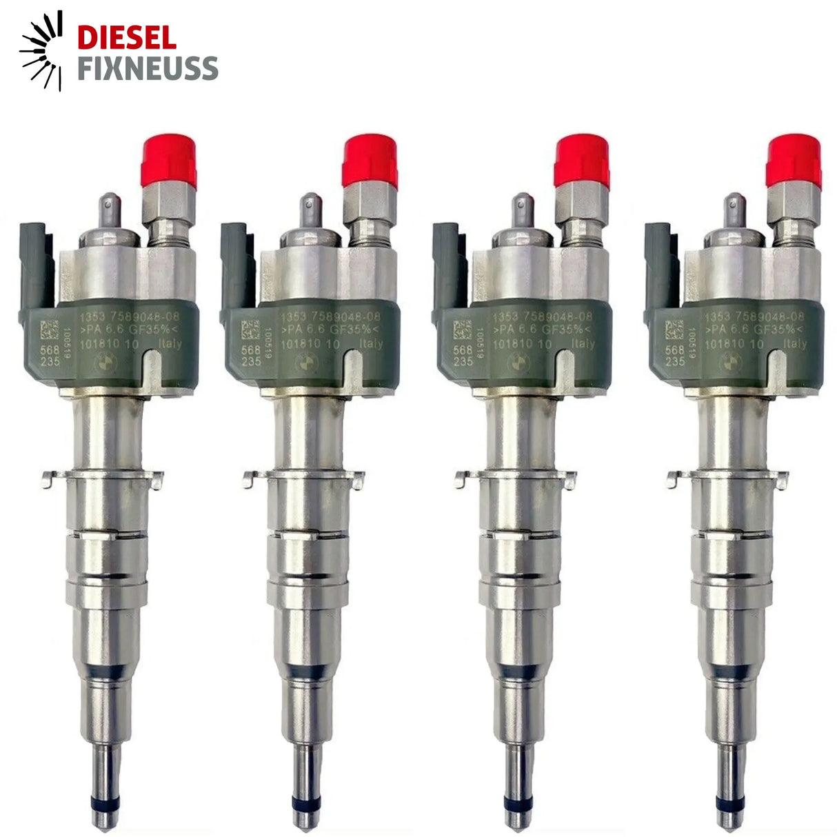 4x Fuel Injector BMW 1/3/5 Series | Part No: 13537589048-08/13537565138 Benzin | Compatible with N45/N43/N53 Engines | Includes Copper Ring, O-Ring, Test Report | 1-Year Unlimited Mileage Warranty