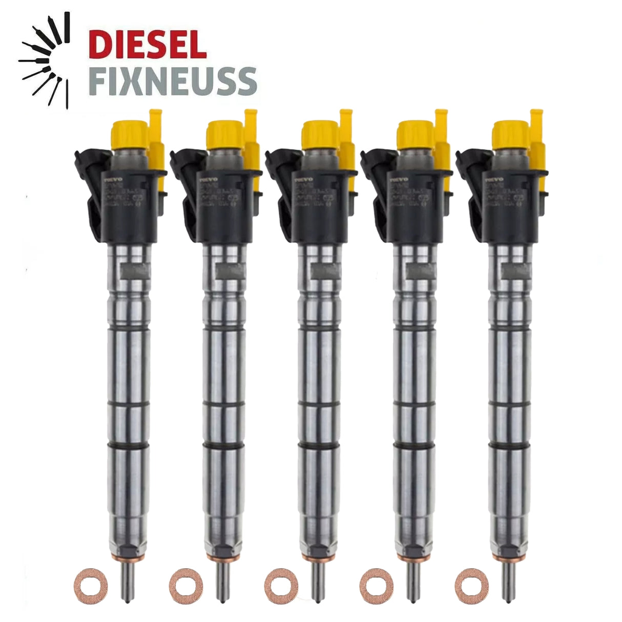 5x Volvo 2.4 D Injector 0445116016 0986435393