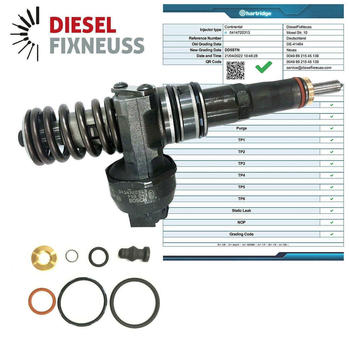 4x Pumpe Düse Einheit Injector 038130073BN 0986441568 0414720313 1.4 1.9 TDI