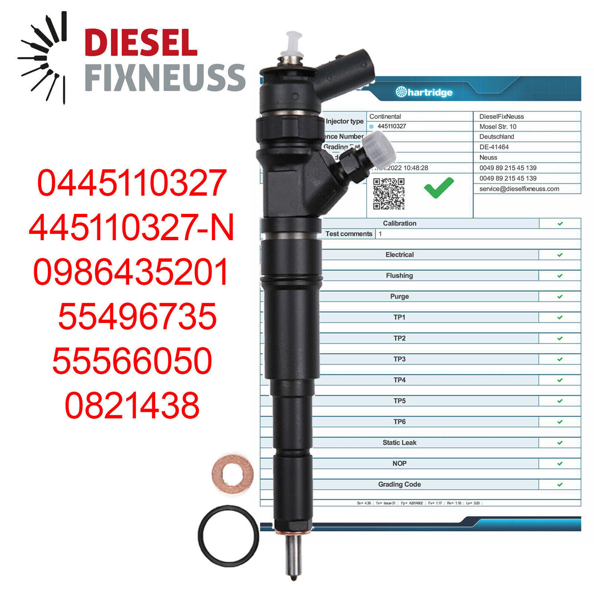 4x Einspritzdüse Bosch Injector 55566050 55496735 0986435201 0445110327