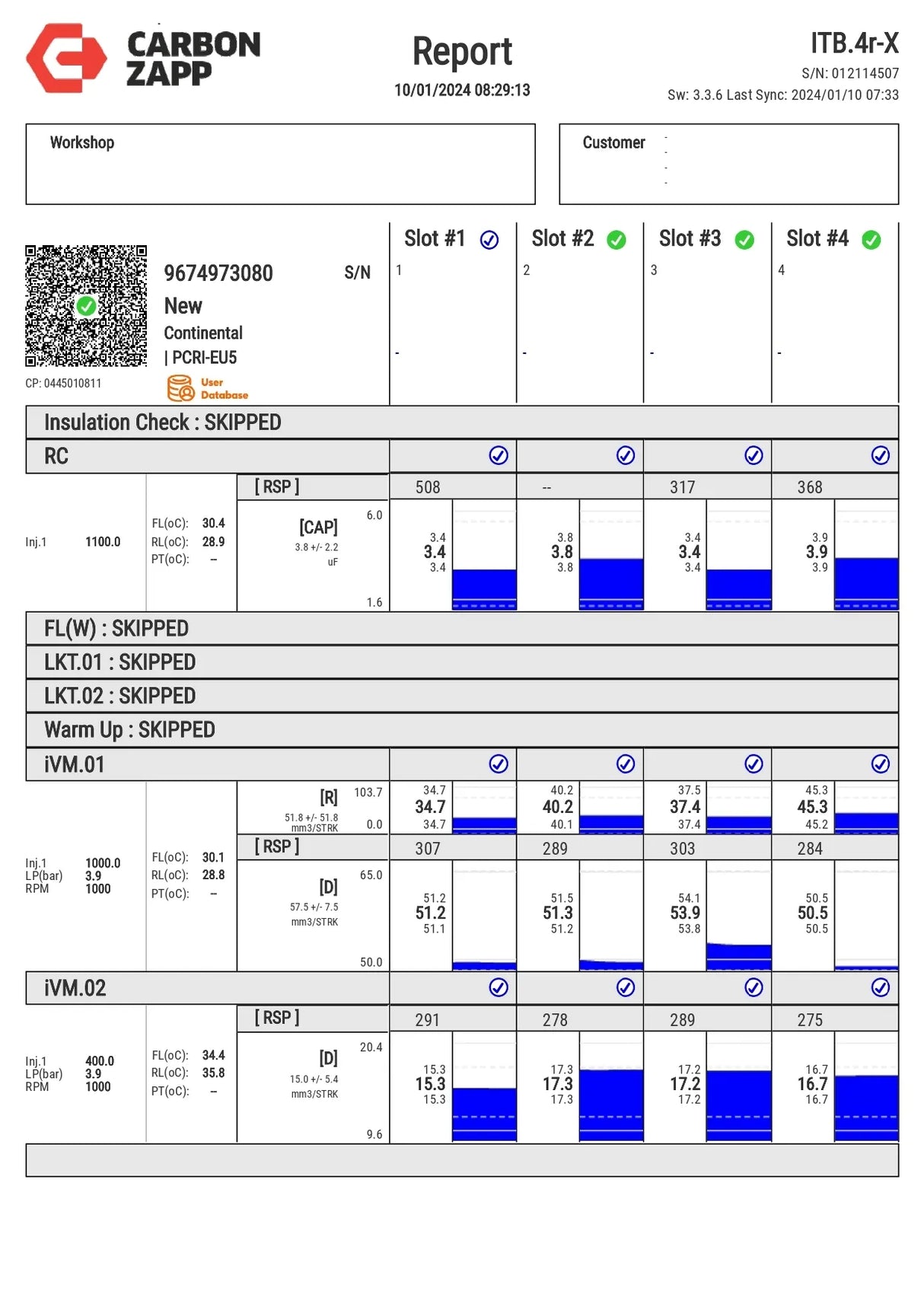 4x Einspritzdüse 9802448680 Ford Volvo Peugeot Mazda 9674973080