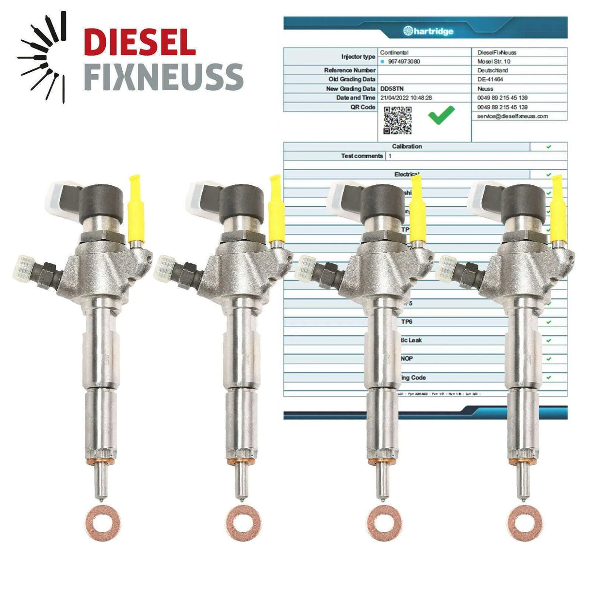 4x Einspritzdüse 1,6hdi 9802448680 Ford Volvo Peugeot Mazda 9674973080