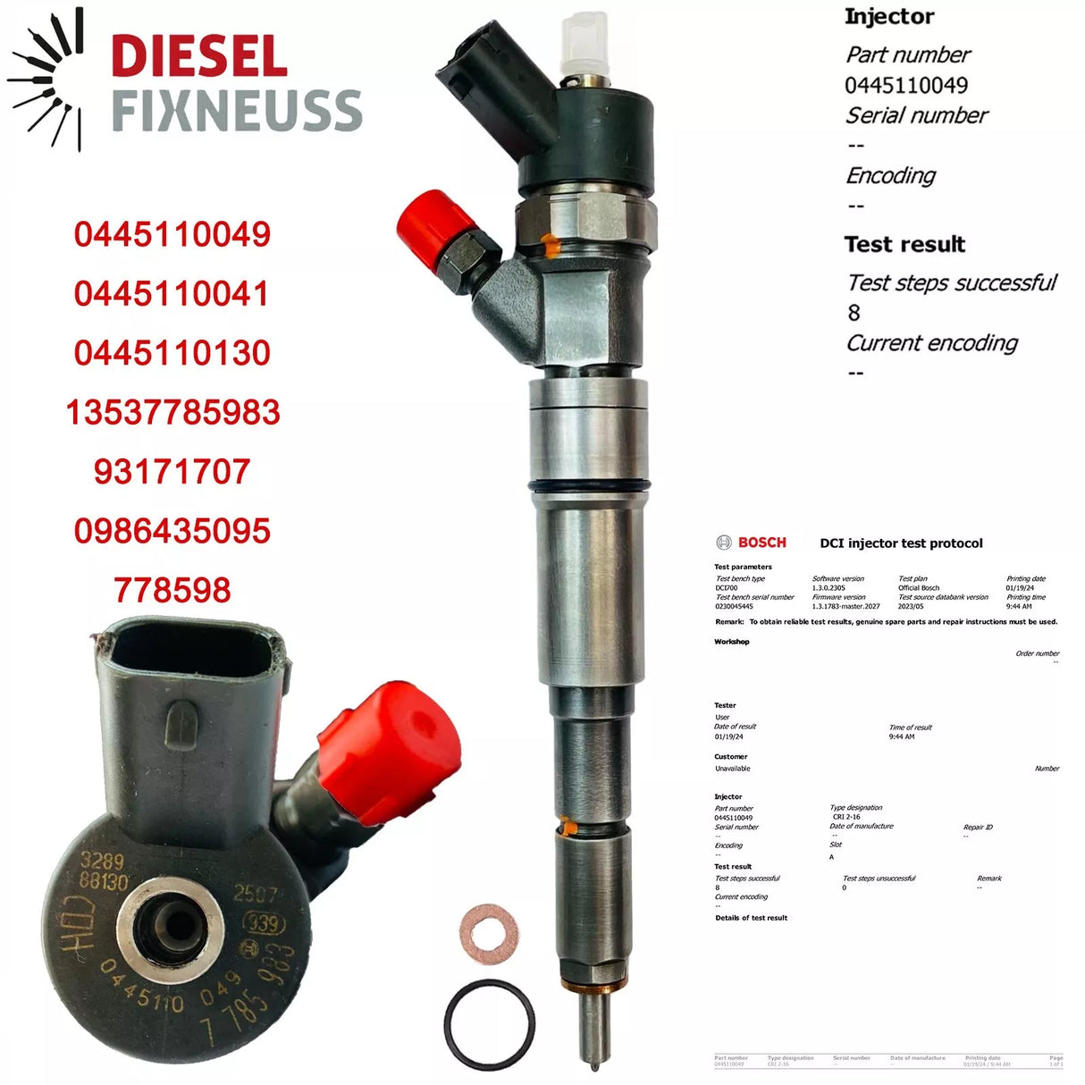 Einspritzdüse 0445110130 BMW E39 525d 525 d 120kW/163PS 13537785983
