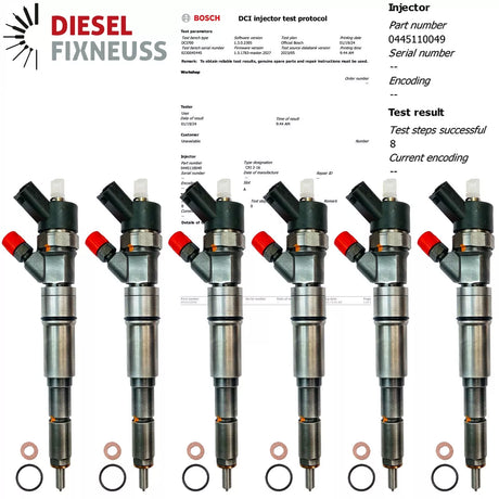 6x Einspritzdüse 0445110049 Injektor BMW E39 525d 525 d 120kW/163PS 13537785983