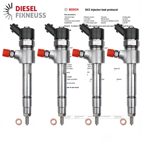 4x Injektor Einspritzdüse Fiat Doblo LANCIA 1.9 JTD 1.9 Bosch 0986435099 0445110187