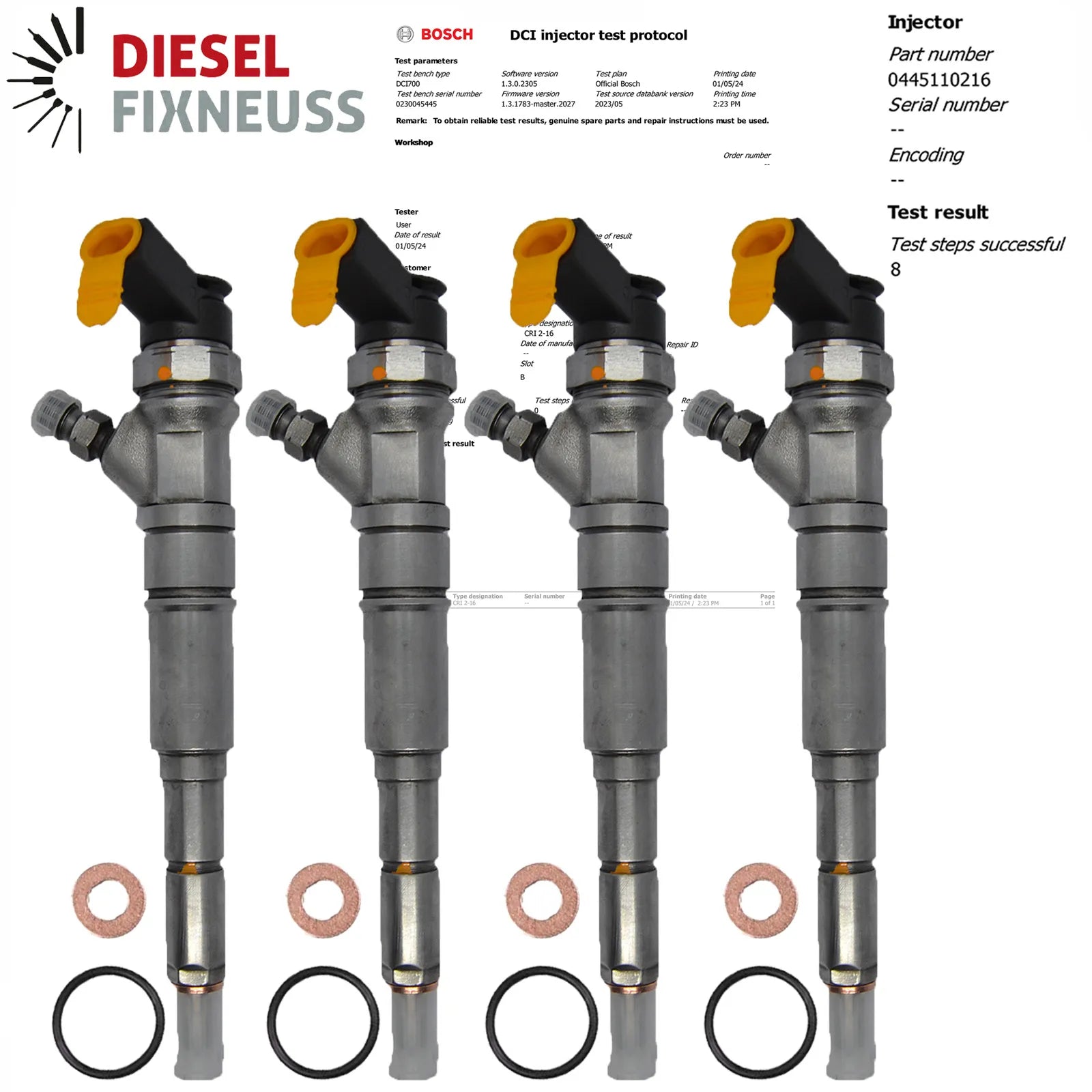 4x Einspritzdüse BOSCH BMW 0445110216 13537793836 13537794334