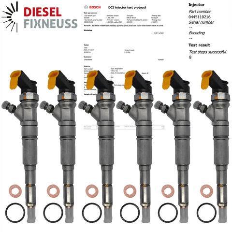 6x Einspritzdüse Injektor BOSCH 0445110216 7793836 BMW E46 E60 E61 E81 E87 EURO4