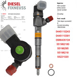 Injecteur 0445110243 Alfa Romeo 1.9 JTD 1.9 Jtdm Fiat 1.9 D Mj 0986435104 BOSCH