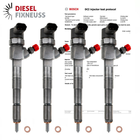 4x 0445110300 Einspritzdüse Injektor Alfa Romeo Fiat Opel Lancia 1.6D 0986435171