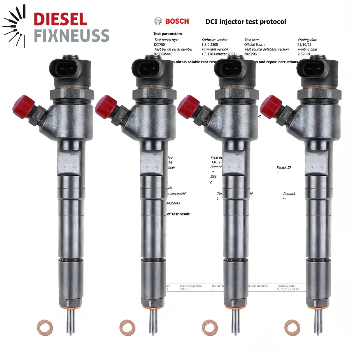 4x Bosch Common-Rail Einspritzdüse 0445110324 – Mercedes-Benz A6400701187