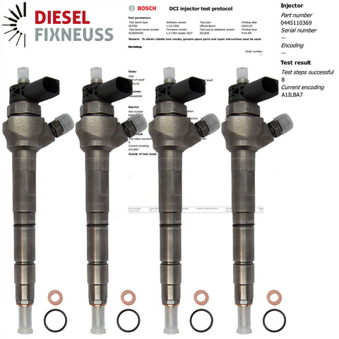 4x Einspritzdüse VW AUDI 2,0 TDI 03L130277J/Q 0445110369 0445110647