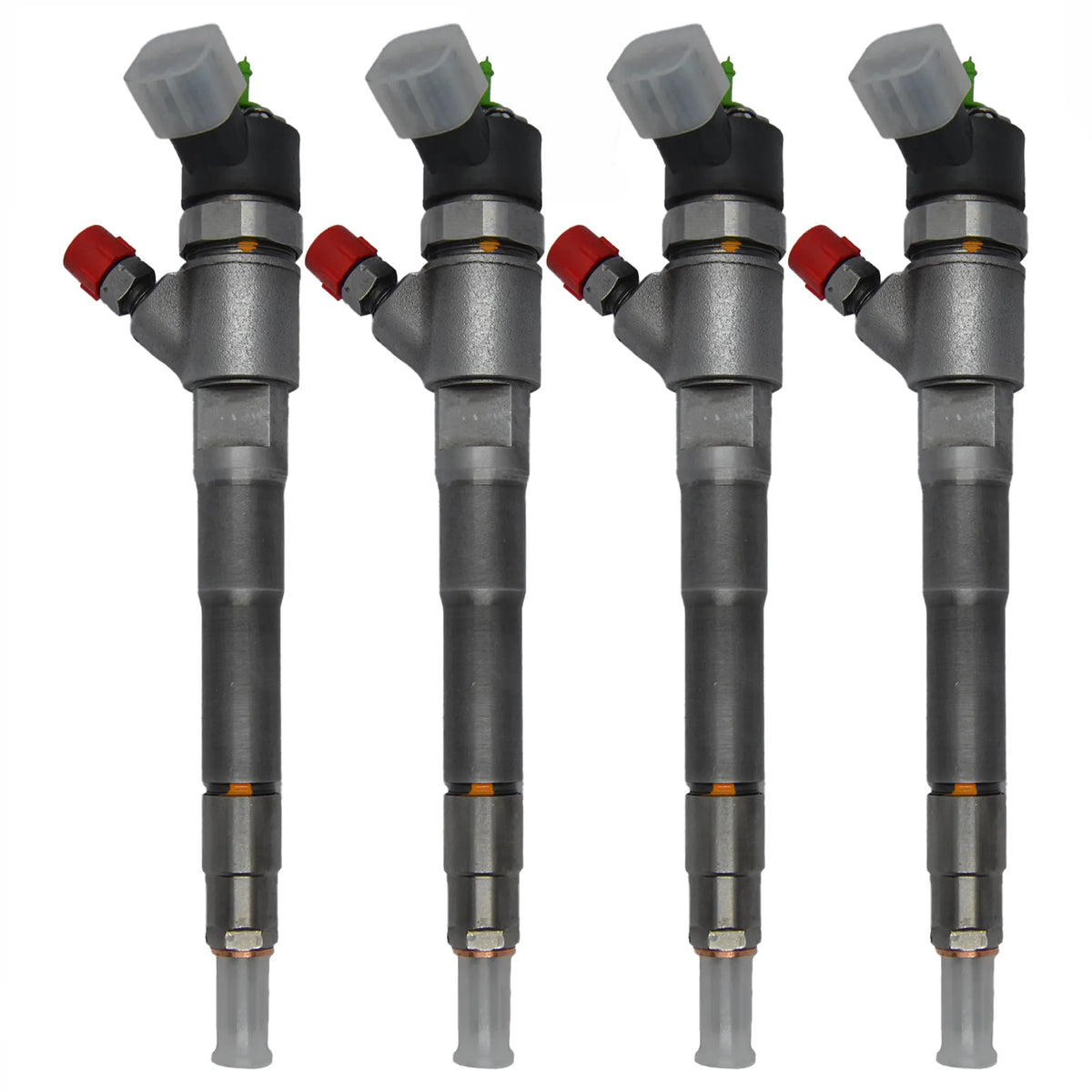 4x Bosch injectors (part number 0445110418/504389548/JD22) compatible with FIAT CITROEN PEUGEOT vehicles. Includes copper sealing rings, O-rings, and (Bosch Dci 700) test report. Fits FIAT DUCATO and IVECO DAILY IV/V models with various power outputs (95-170 PS). Compatible with Multijet engines across numerous vehicle variants. Comes with 1-year warranty without kilometer limitation.