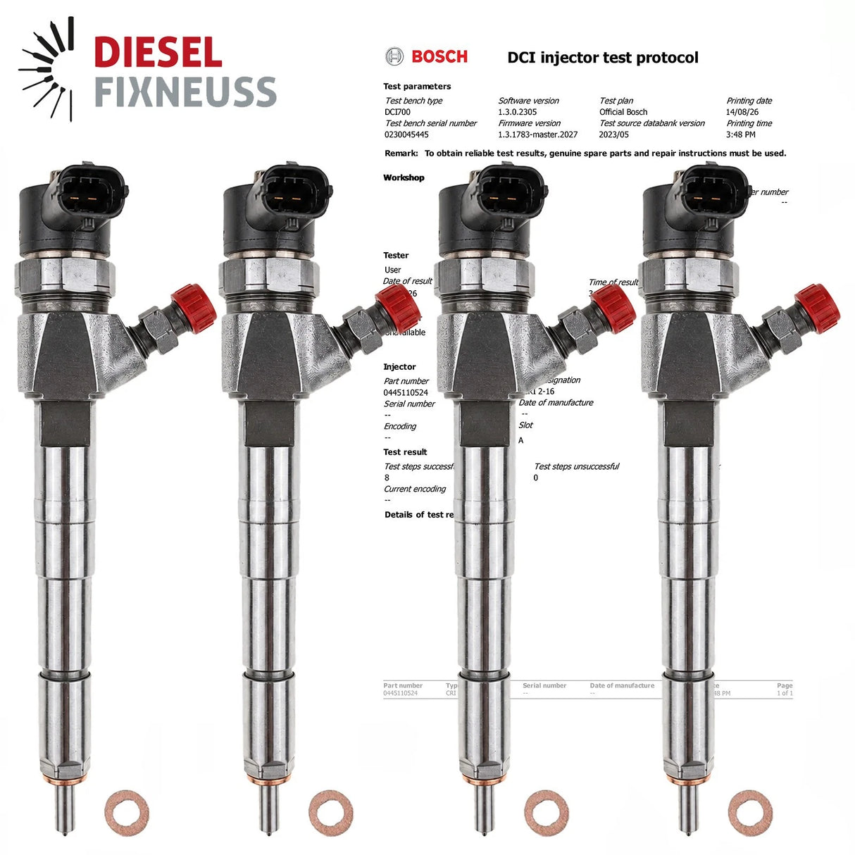 4x Injektor Einspritzdüse Opel Alfa Romeo 55246223 0445110524 0986435280