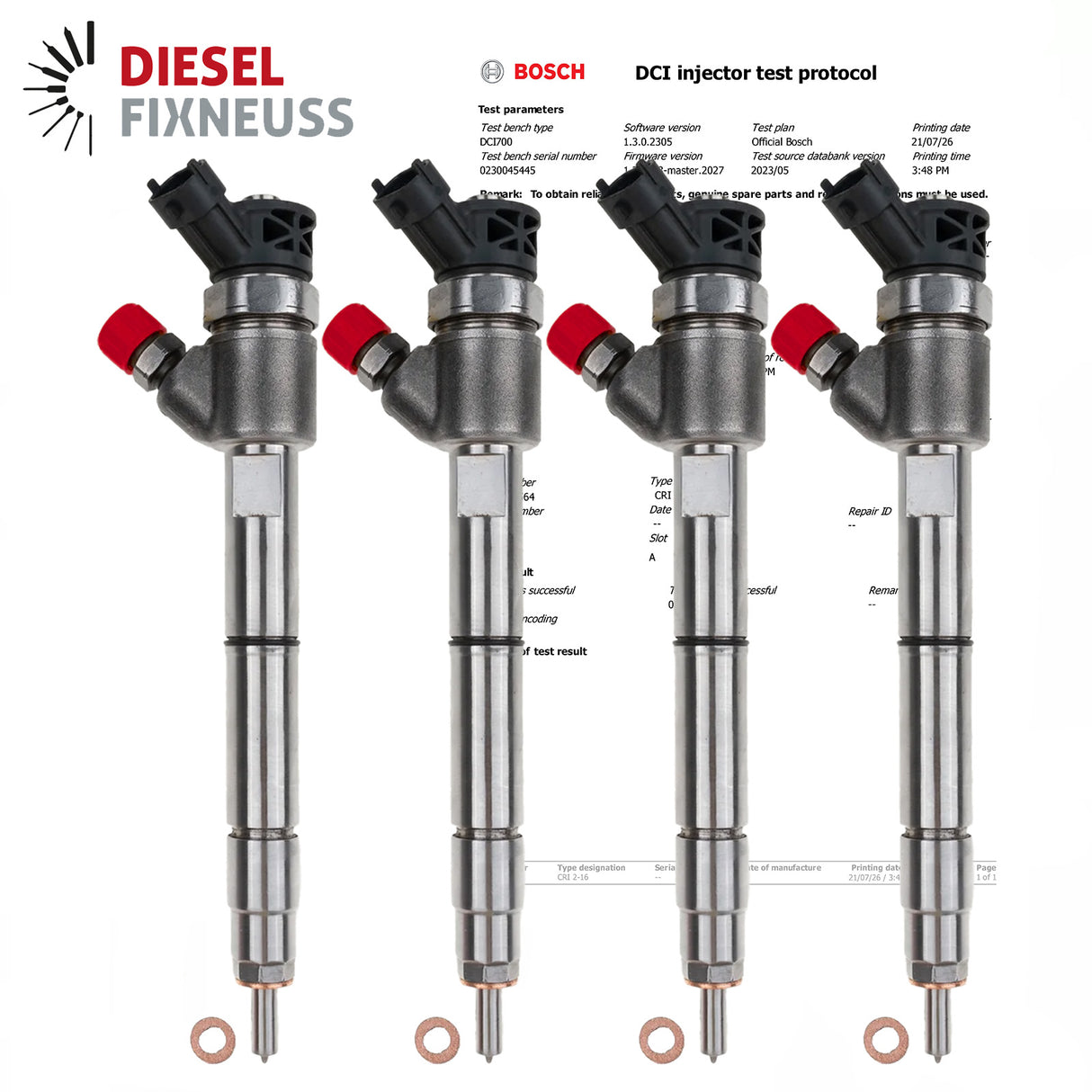 4x 0445110564 Bosch Einspritzdüse Injektor Iveco Daily 110 129 132 kW 5801644454