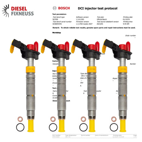 4x Injektor Einspritzdüse BMW E38 740d M67 180kW 245PS 2354000 0445116028