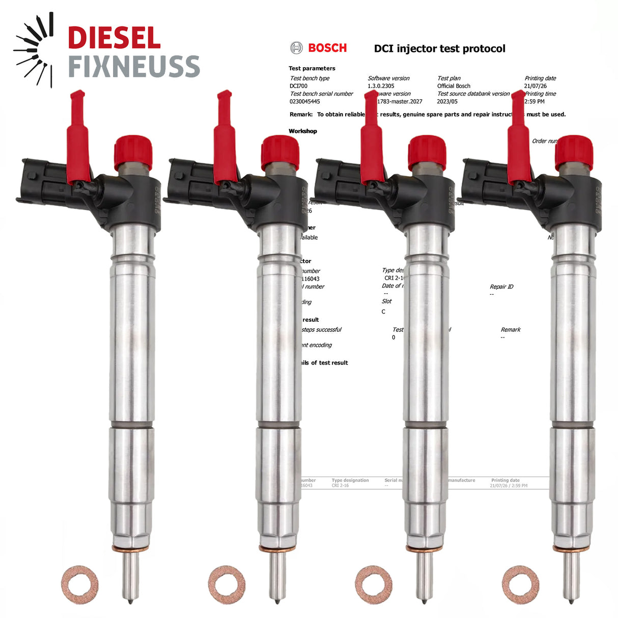 4x 0445116043 Einspritzdüse Jaguar XF I Land Rover Freelander 2 DW12BTED4 L359 2.2