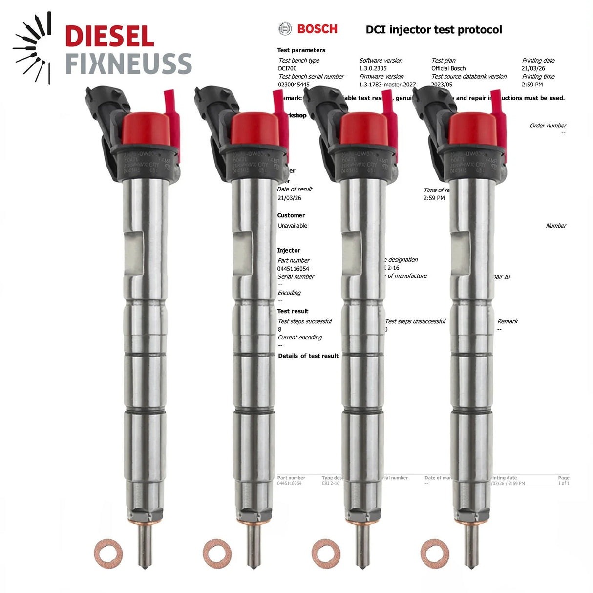 4x TOYOTA 1.4 D-4D EINSPRITZDÜSE 0445116054 23670-0W020 23670-09390