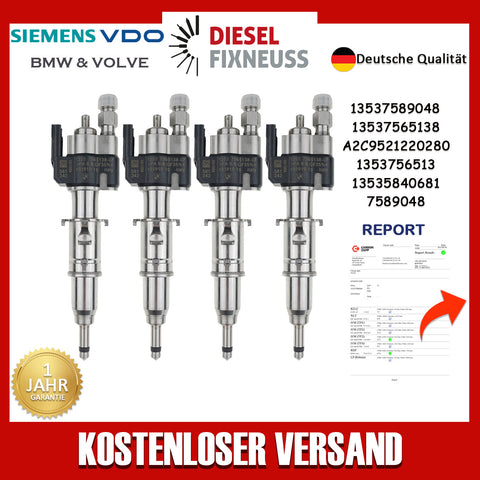 4x Einspritzdüse Passt für BMW Benzin 1er 3er 5er 6er 13537589048 13537565138-07