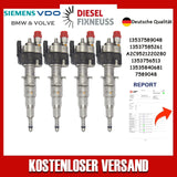 4x Fuel Injector BMW 1/3/5 Series | Part No: 13537589048/13537585261-08 Benzin | Compatible with N45/N43/N53 Engines | Includes Copper Ring, O-Ring, Test Report