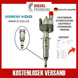 Fuel Injector BMW 1/3/5 Series | Part No: 13537589048-02/13537565138 Benzin | Compatible with N45/N43/N53 Engines | Includes Copper Ring, O-Ring, Test Report