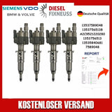 4x Fuel Injector BMW 1/3/5 Series | Part No: 13537589048-03/13537565138 Benzin | Compatible with N45/N43/N53 Engines | Includes Copper Ring, O-Ring, Test Report