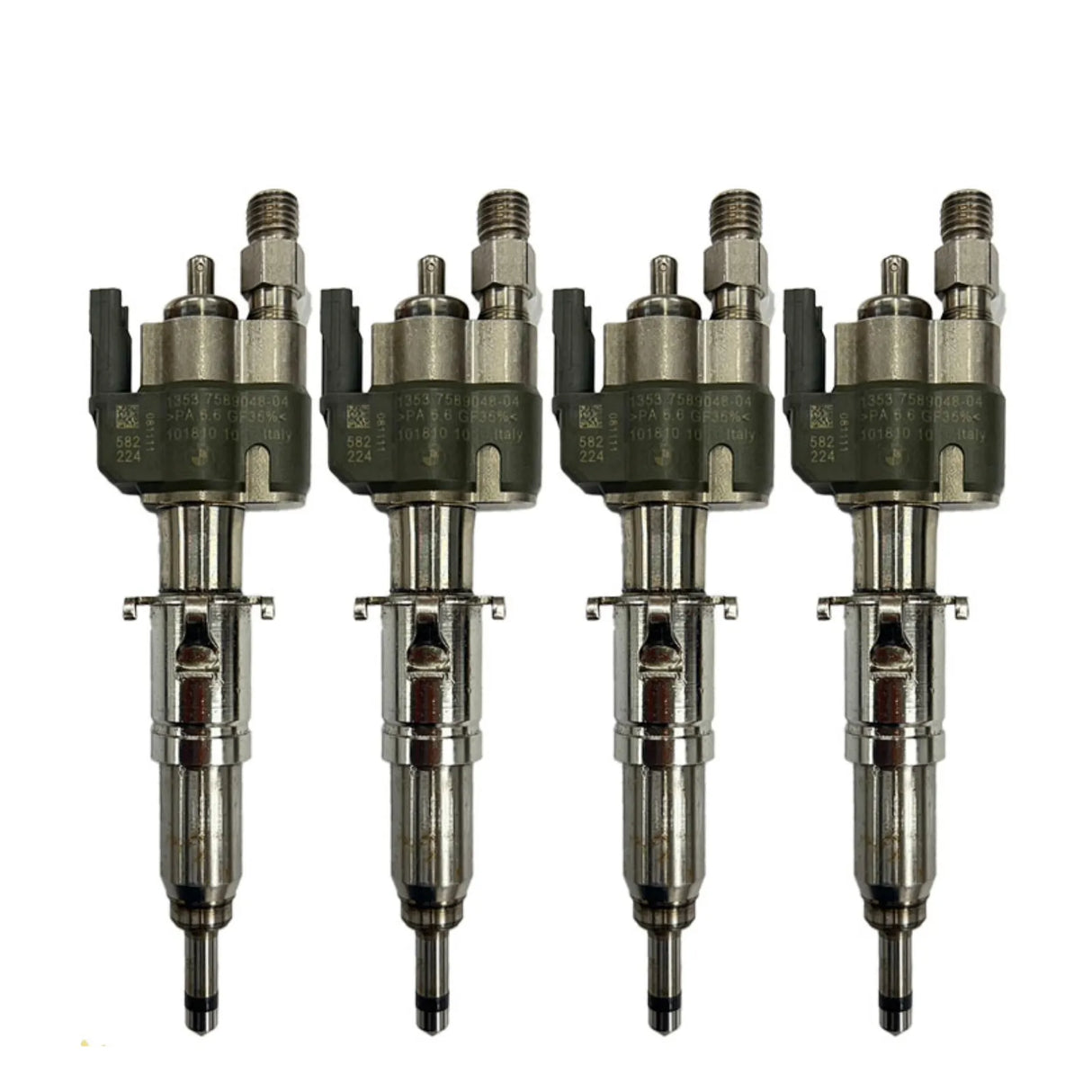 4x Fuel Injector BMW 1/3/5 Series | Part No: 13537589048-04/13537565138 Benzin | Compatible with N45/N43/N53 Engines | Includes Copper Ring, O-Ring, Test Report | 1-Year Unlimited Mileage Warranty