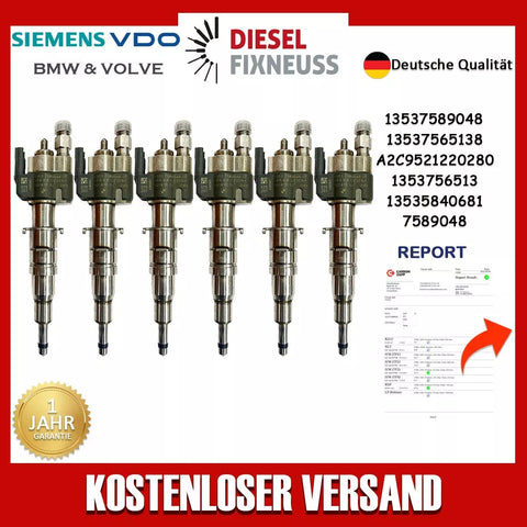 6x Einspritzdüse 13537589048-07 / 13537565138 E87 116I 1.6 90KW N43 VDO