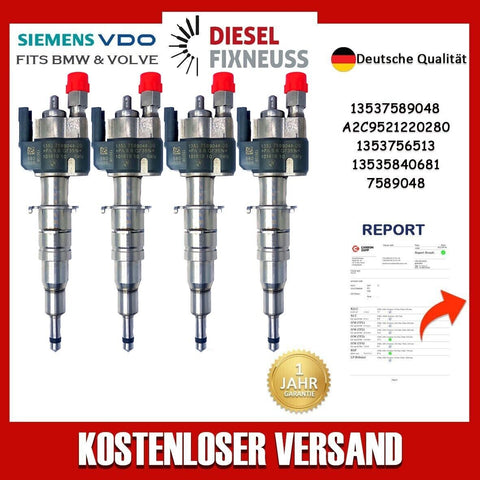 4x Einspritzdüse VDO 13537589048-09 13537585261 N43 N53 BMW Benzin