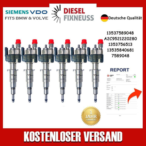 6x Einspritzdüse VDO 13537585261 13537589048-09 N43 N53 BMW Benzin