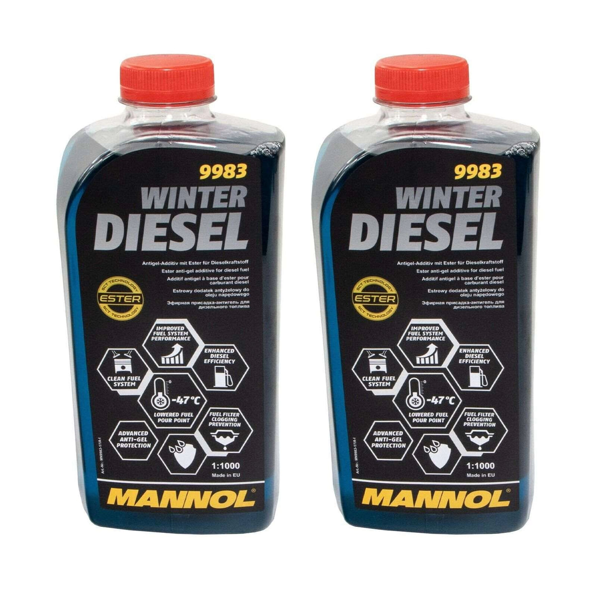 2 X 1L Winter Diesel Kraftstoff Additiv Heizöl MANNOL 9983 Fließ Fit Zusatz