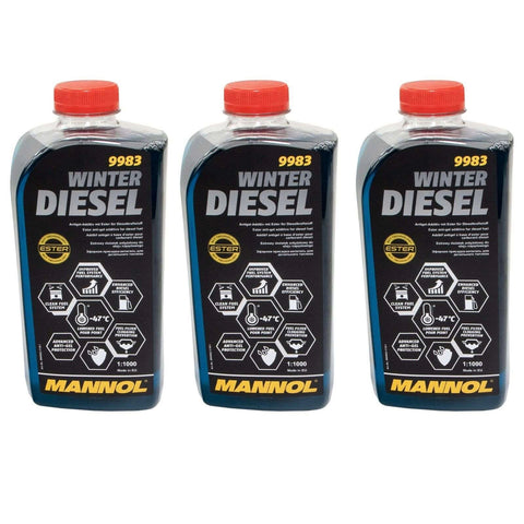 3 X 1L Winter Diesel Kraftstoff Additiv Heizöl MANNOL 9983 Fließ Fit Zusatz