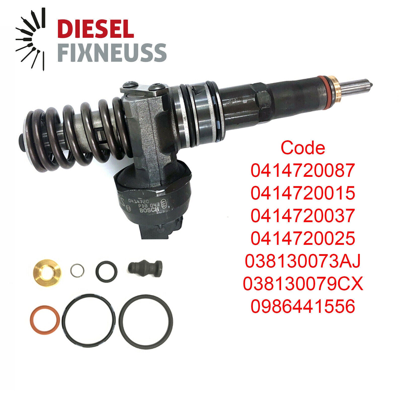 VW Passat 3BG 1,9TDI Pumpe Düse Element 038130073AJ Bosch 0414720037 Golf A3