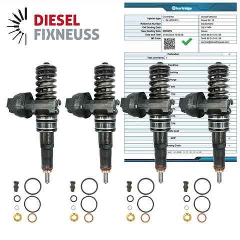 4x Volkswagen Golf V 1K 1,9 77 KW Injektor Einspritzdüse Pumpedüse 0414720313