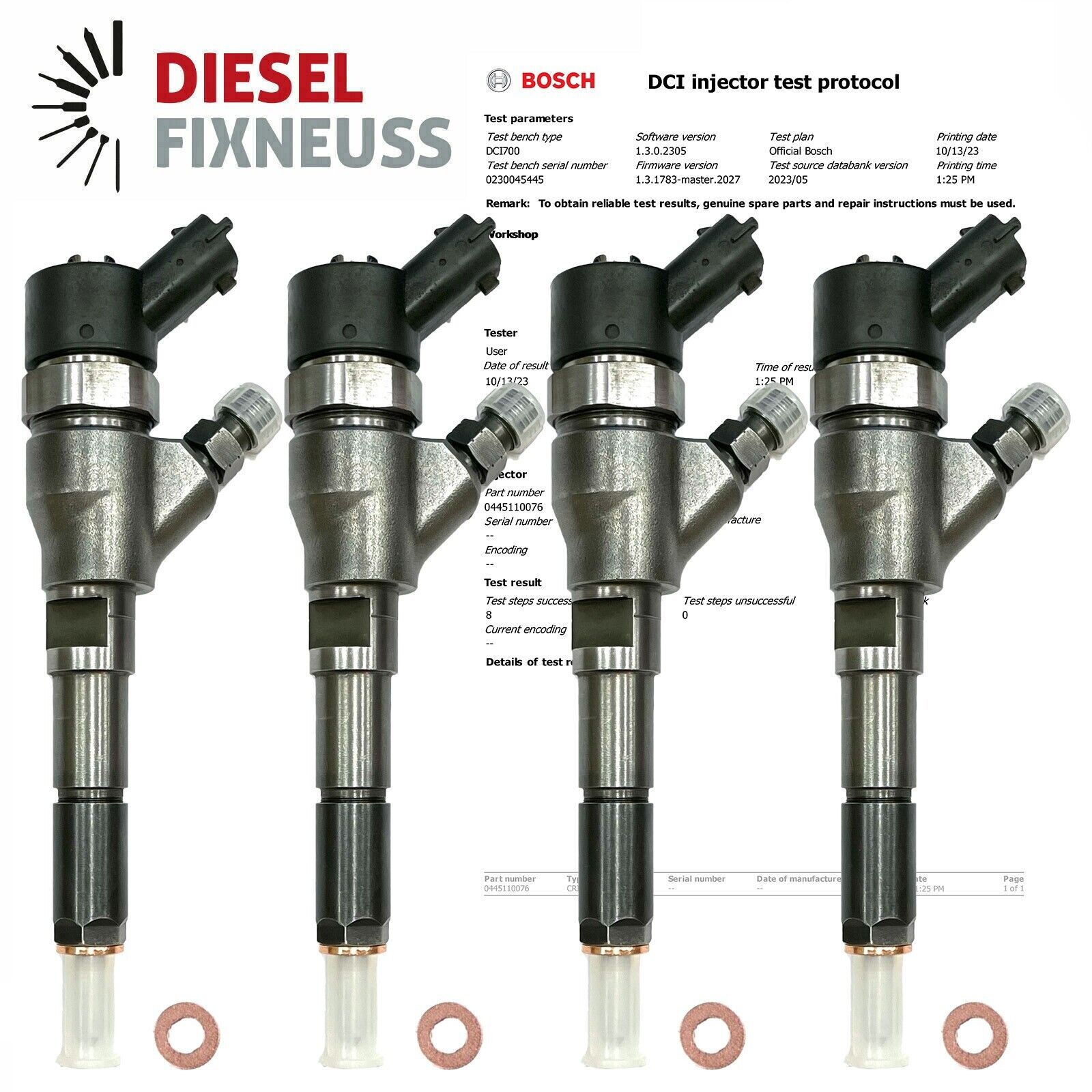 4x Bosch Einspritzdüse 0445110076 Citroen Fiat Peugeot 2.0 HDi 2.2 HDi