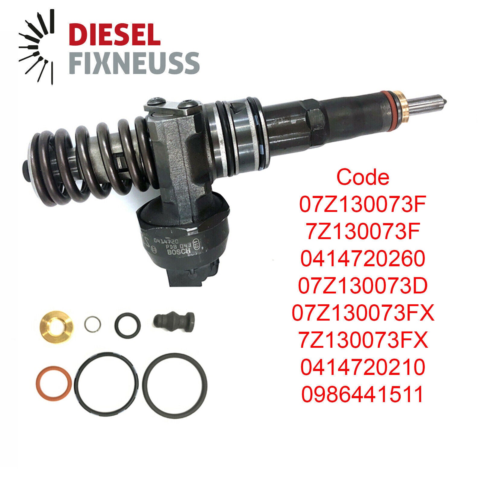 5x BOSCH Pumpe-Düse-Einheit VW Tourareg 2.5 TDI 07Z130073F 0414720210 Injektor