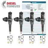4x Einspritzdüse Pumpe Düse Einheit VW AUDI 1,9 TDI 0414720037 0986441559