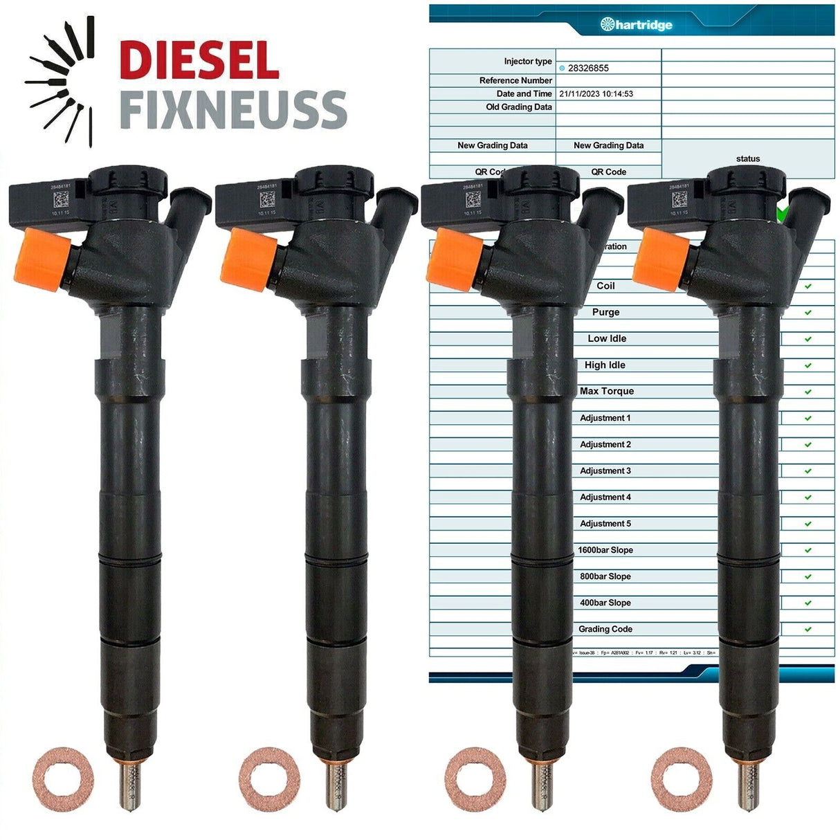4x Injektor A6510702787 passend für MERCEDES BENZ C-E-S-GLK Klasse (L-336)