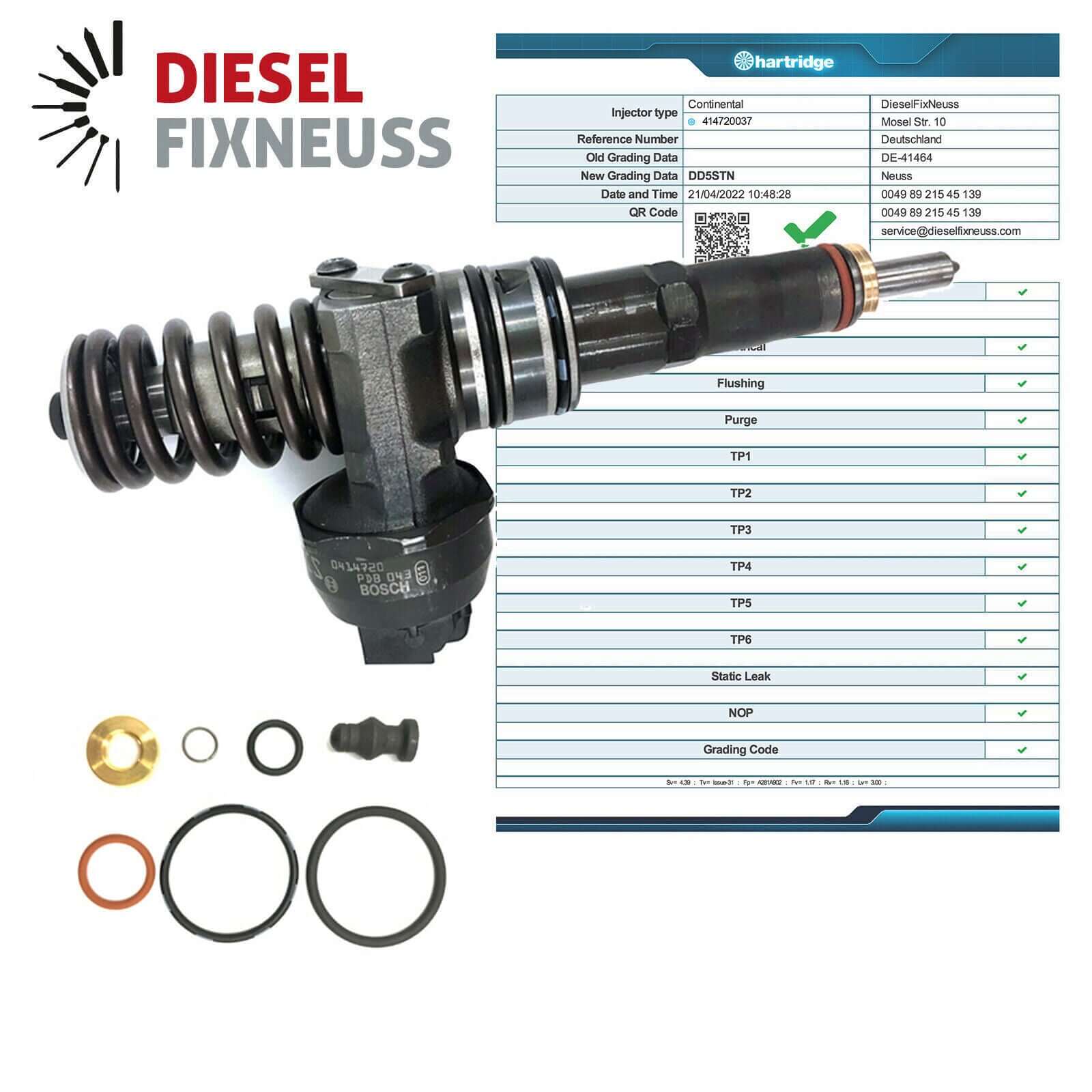 038130073AJ 0414720037 AUDI A3 VW GOLF BORA SKODA 1.9 TDI DIESEL FUEL INJECTOR