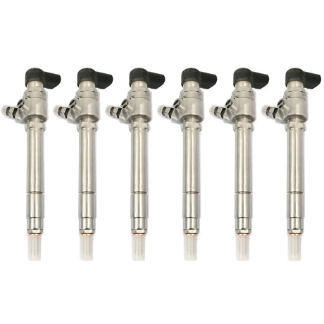 6x Siemens/Vdo Injectors (7H2Q-9K546-CB) with Test Report for Land Rover Discovery III, IV, and Range Rover Sport (2004-2018). Compatible with 2.7 TDV6 Diesel Euro 4 engines, 2720cc, 140 KW, 190 HP. Part numbers: LR008837, LR006496, A2C59513553, X11-800-002-002Z.
