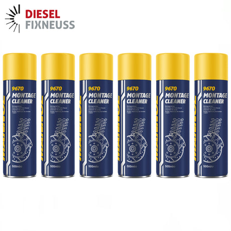 MANNOL 9670 Montage Cleaner Bremsenreiniger Teilereiniger Entfetter 6x500 ml