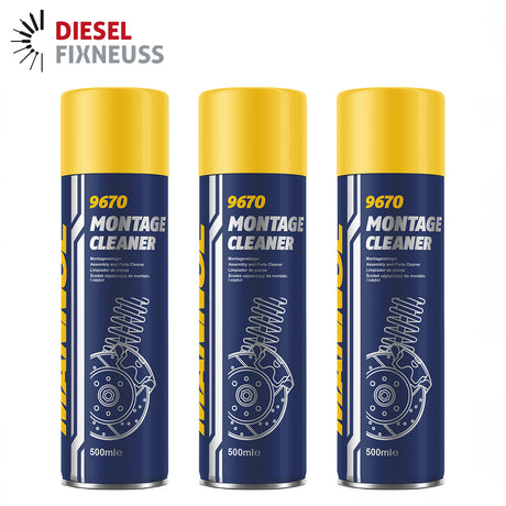 MANNOL 9670 Montage Cleaner Bremsenreiniger Teilereiniger Entfetter 3x500 ml