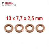 4x Kupfer Injektor Dichtring 13x7,7x2,5 mm – Injektor Dichtung