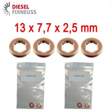 4x Kupfer Injektor Dichtring 13x7,7x2,5 mm – Injektor Dichtung