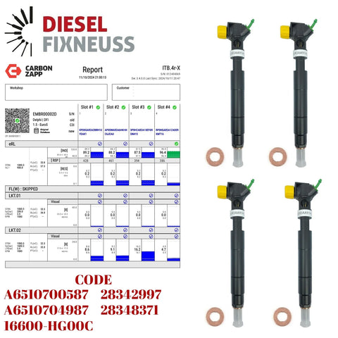 4x Einspritzdüse A6510704987 W204 W212 W207 200 220 CDI C-E-Klasse 651