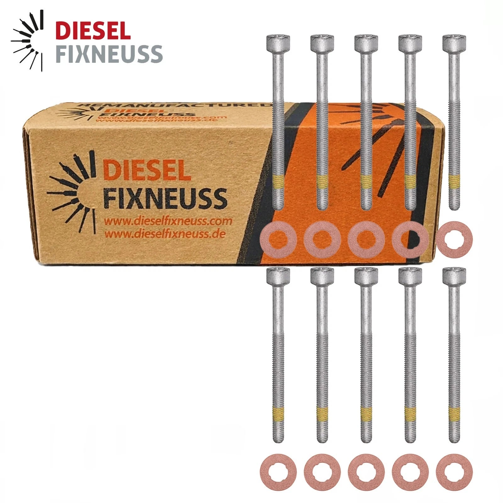 10x Zylinderschraube und 15×7.15×2.0 mm Dichtringe Einspritzdüse für Mercedes