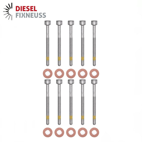 10x Zylinderschraube und 15×7.15×2.0 mm Dichtringe Einspritzdüse für Mercedes