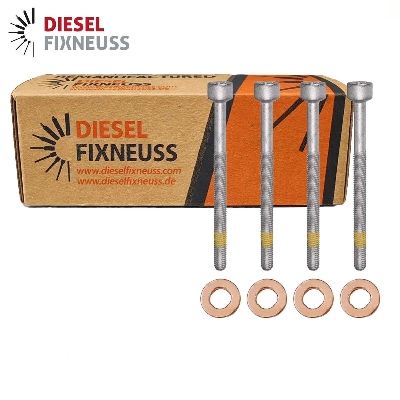 4x Zylinderschraube und 15×7.15×3.0 mm Dichtringe Einspritzdüse für Mercedes