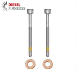 2x Zylinderschraube und 15×7.15×3.0 mm Dichtringe Einspritzdüse für Mercedes